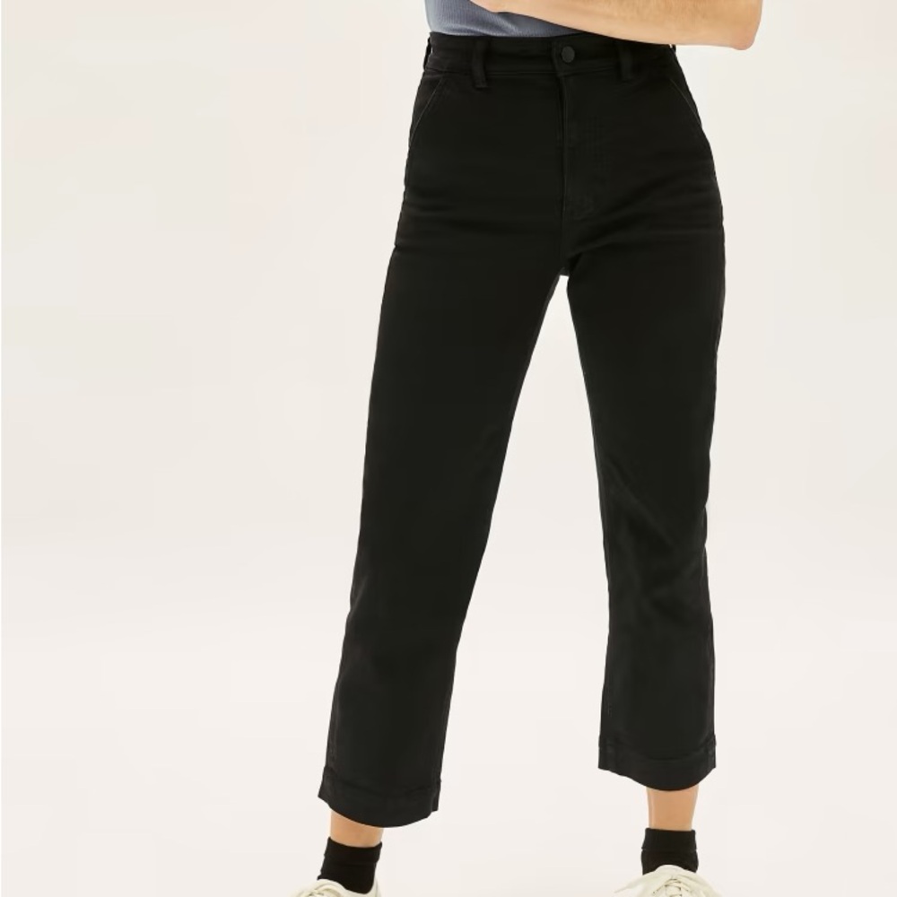 EUC Everlane Straight Leg Crop Black Size 4 - Picture 4 of 4